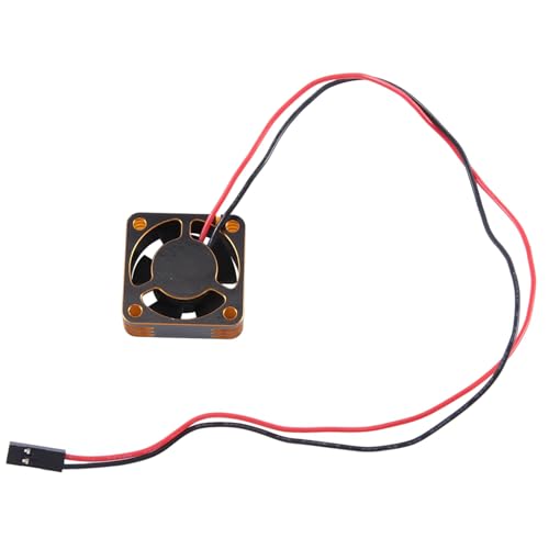 Metal Shell ESC Motor 25mm Cooling Fan High-Speed Heat Dissipation Fan Cooler for RC Car Replacement Spare Part Accessory Gold