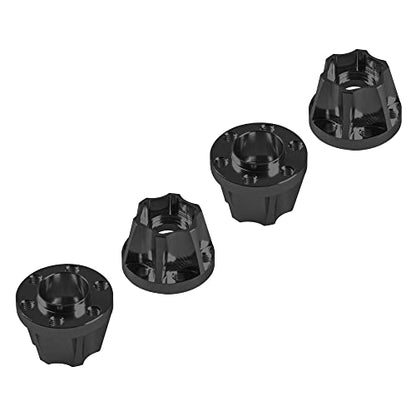 Metal RC 12mm Wheel Hex Hub Extension Combiner Compatible with 1.9/2.2inch Wheel Rim Axial SCX10 Traxxas TRX4 D90 1/10 RC Crawler (15mm, Black) - color: Black, size: 15mm