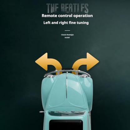 1/16 Scale D62MINI Retro RC Beetle Car, 2.4GHz 4CH Retro Racing Sport Car with High Speed & LED Light, Mini Drift Cars Gift for Adult(Blue/2 Battery)