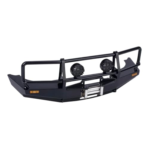 Metal ARB Bull Bar Winch Bumper 1/10 RC RUN80 LC80 SCX10 TRX4 (B with lamp) - color: B with lamp
