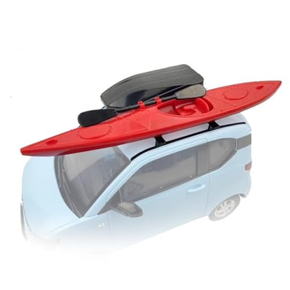 Drfeify RC Crawler Roof Rack Set, RC Crawler Truck Upgrade Accessories with Canoe and Box for Adventure Style Decoration