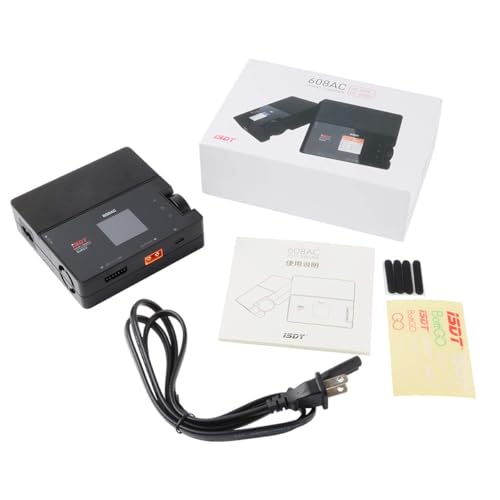 ISDT 608AC 50W AC/200W DC LiPo Battery Balance Charger, Smart XT60 RC Battery Detachable Charger/Discharger for Life, Lilon, LiPo, LiHv 1-6S / Pb 1-12S / NiMH 1-16S