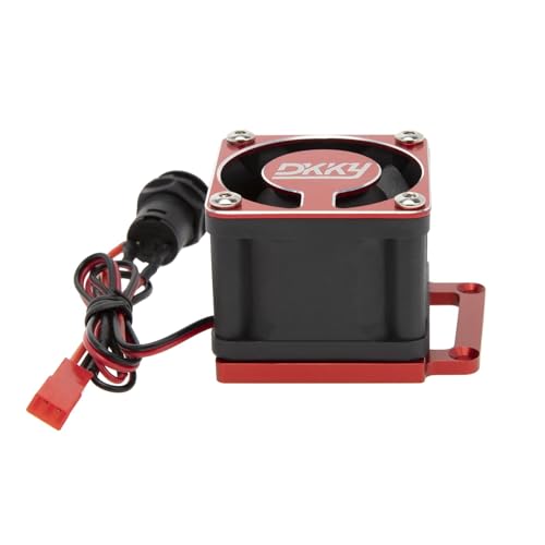 DKKY Sledge 1/8 RC Car 4028 Motor Cooling Fan Heatsink with 21000 RPM for Traxxas Sledge 1/8 Scale 4WD Monster Trcuck (Red)