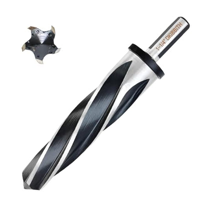 1-1/4" Bridge Construction Reamer Drill Bit, M2 HSS Taper Chucking Reamer for Steel Alloy Metal Wood Plastic, 1/2" Non-Slip Shank, 5-Spiral Flutes Car Reamer, to Align or Enlarge Holes, 32mm - size: 1-1/4"