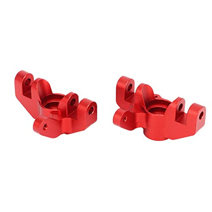 RC Steering Cup, Upgraded Aluminum Alloy Steering Knuckle 2pcs Red for Tenth Scale RC Cars Off Road Racing Rock Crawling - color: Red