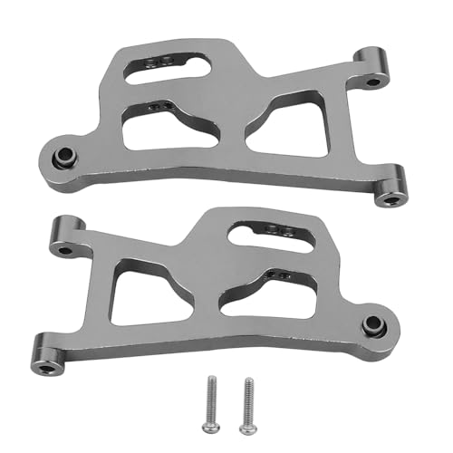 Aluminum Front Rear Swing Arm & Steering Knuckle C-Hub Kit Compatible with 1/14 MJX Hyper Go 14210 14209 H14BM RC Upgrade Parts (Gray) - color: Gray