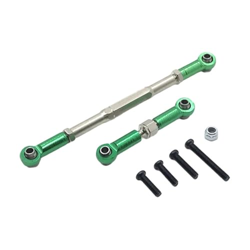 Front Rear Drive Shaft for WPL C14 B1 B14 B16 B24 B26 Steering Tie Rod Set for 1/16 rc Car Crawler Part 2pcs Metal Linkage Servo Link(Green) - color: Green