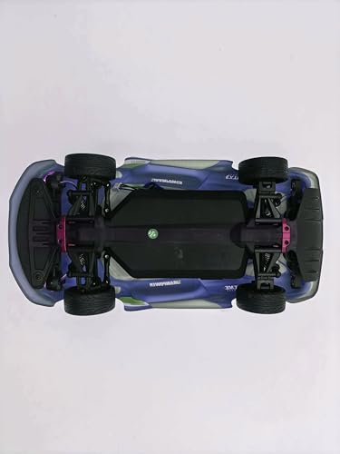 RC Drift Car, 1:16 RC Drifting Car Remote Control Car Rechargeable High Speed RC Cars Toys 4WD 2.4GHz Full Scale Blue RC Racing Cars with LED Lights Two Batteries for Boys and Adults - color: 2.blue