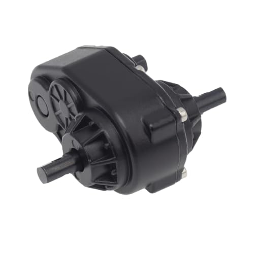 RC car Components Compatible with Axial for SCX10 D90 D110 TF2 1/10 RC Crawler Upgrade Parts Metal Gearbox Transfer Case with 72mm Mount | Black - color: Black