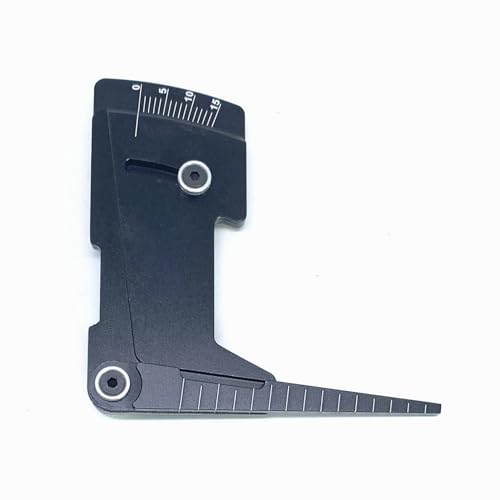 KingVal Metal Adjustable Ruler 15 Degrees RC Car Wheel Tire Camber Gauge Height Measuring Tool Compatible with 1/10 RC Car (Black) - color: Black