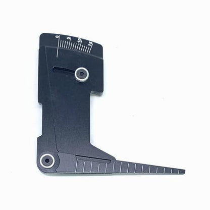 KingVal Metal Adjustable Ruler 15 Degrees RC Car Wheel Tire Camber Gauge Height Measuring Tool Compatible with 1/10 RC Car (Black) - color: Black