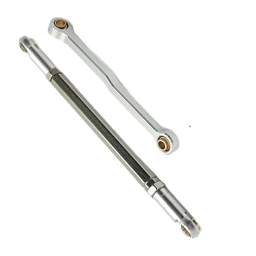 Compatible with MN82 1/12 Scale Vehicles Trucks RC Car Steering Pull Rod Link Linkage Set Upgrade Parts RC Car Push Rods Linkage Rod End Linkage - color: Silver