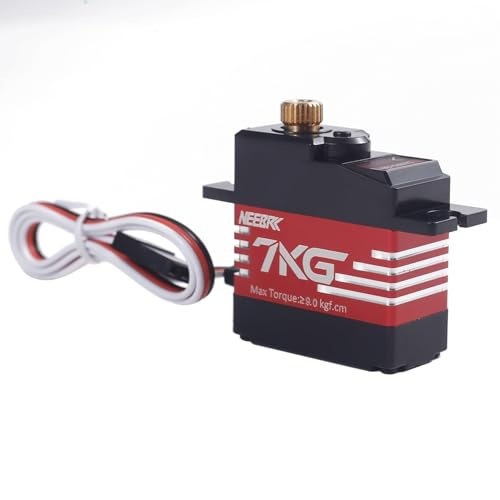 21G 7KG Digital Servo,Mini Servo Motor,Micro Servo High Torque Full Metal Gear RC Servo with 25T Servo Arm for 1/14 1/16 RC Car Robot Helicopte Boat Airplane Fixed-Wing