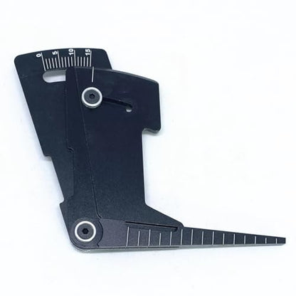 KingVal Metal Adjustable Ruler 15 Degrees RC Car Wheel Tire Camber Gauge Height Measuring Tool Compatible with 1/10 RC Car (Black) - color: Black