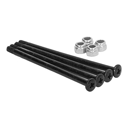 Generic 4Pcs RC Car Screws Kit Steel Black Silver Nuts Remote Control Car Accessories with Rustproof Anti Loose for 144010 144002 124016 124017
