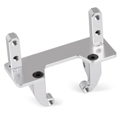 Aluminum Axle Servo Mount Base Stand, Silver | Upgrade Parts, For 1/10 Axial SCX10 II 90046, RC Crawler Car - color: Silver
