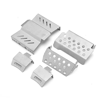 RiToEasysports RC Chassis Armors, Stainless Steel Chassis Armor Plate Skid for GEN8 1/10 RC car Model Car Accessories