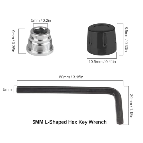 HobbyPark 1.9/2.2 Beadlock Wheel Nuts Locknuts – Aluminum Locking Nuts for 1/10 RC Crawler Car, Fits for TRX4 SCX10 SCX10 II III AXI Capra Redcat Gen8 Gen7 RC4WD & More (Black) - color: Black