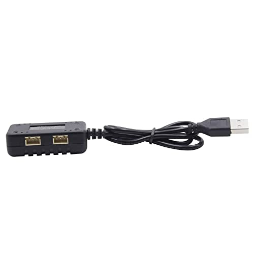 Blomiky 2-in-1 2S 7.4V 1000mA Li-ion/Li-po Battery Balance Charger Cable for RC Boat Airplane Helicopter Trucks Cars 2S Lipo Battery 7.4V 1 to 2
