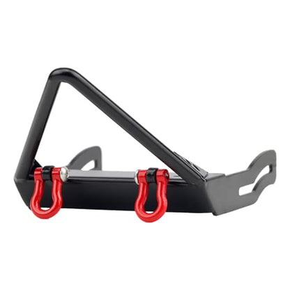 Metal Front Bumper with Winch Mount Shackles for 1/10 Axial SCX10 RC Crawler Upgrade