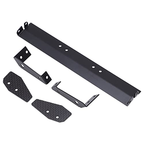 RC Rear Wing, Aluminum Alloy and Carbon Fiber Tail Spoiler with Adjustable Angle for 1/10 Remote Control Car, High Strength, Improved Aerodynamics, Downforce and Stability