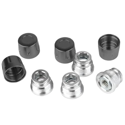HobbyPark 1.9/2.2 Beadlock Wheel Nuts Locknuts – Aluminum Locking Nuts for 1/10 RC Crawler Car, Fits for TRX4 SCX10 SCX10 II III AXI Capra Redcat Gen8 Gen7 RC4WD & More (Gray) - color: Gray