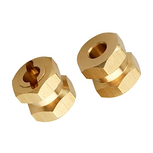 Brass 12mm Wheel Spacer Wheel Hubs Extension Drive Adapter for Axial SCX10 & SCX10 II 1/10 RC Crawler (12mm) - size: 12mm