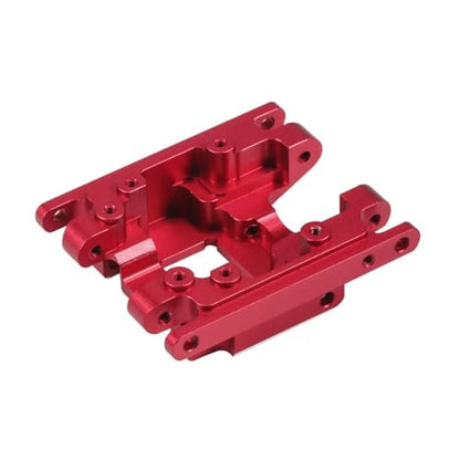 RC Skid Plate CNC Aliuminum Transmission Mount for TRX4M 1/18 RC Crawler Car Upgrade Parts,18g (Red) - color: Red