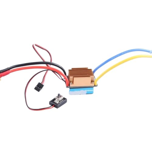 ESC Part For 1/10 320A RC Car 5-13V Waterproof 3S 60A Brushed Motor ESC Electronic Speed Controller Repair Upgrade Accessories Parts Replacement(Without fan XT60) - size: Without fan XT60