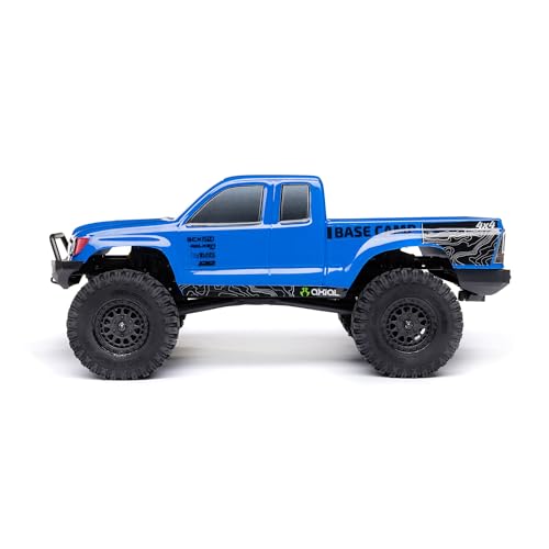 Axial RC Truck 1/24 SCX24 Base Camp 4x4 Rock Crawler Brushed RTR (Everything Needed to Run is Included) - Blue, AXI-1219T2 - color: Blue