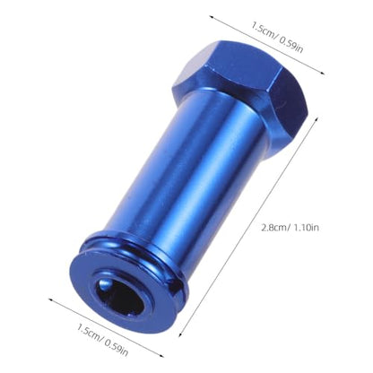 Zerodeko 4 Sets Aluminum Alloy Wheel Hub Combiner, 12mm Hex Adapter for RC Truck, Car, Off Road Vehicles, Axle Extension Replacement Parts for Toy Vehicles