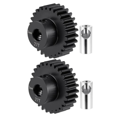 2pcs Pinion Gear 32P 5mm 27T Gear Motor Gears for 1/5 1/6 1/8 1/10 | 1/14 1/16 1/18 RC Buggy Monster Truck Drift Car Off-Road Crawler Parts - size: 27T