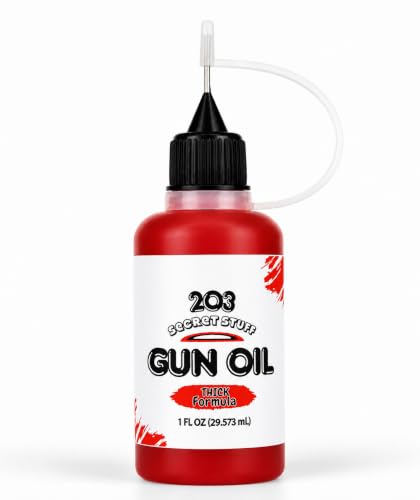 203 Gun Oil, High Viscosity Firearm Lubricant, Precision Needle Oiler, Gun Oil for Pistols, Rifles & Shotguns, Prevents Rust, Reduces Friction & Wear, Extreme Temperature Performance, 1 oz - color: White