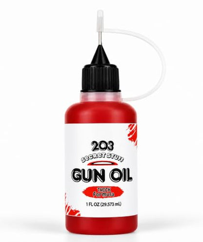 203 Gun Oil, High Viscosity Firearm Lubricant, Precision Needle Oiler, Gun Oil for Pistols, Rifles & Shotguns, Prevents Rust, Reduces Friction & Wear, Extreme Temperature Performance, 1 oz - color: White