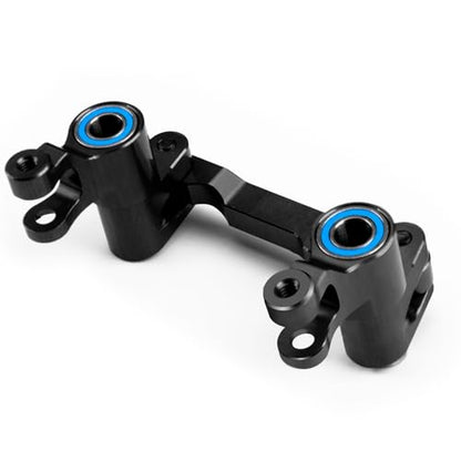 Black Front Steering Assembly for Tra-xxas 1/16 Mini Maxx Slash XRT | 4WD RTR Brushless Monster Truck RC Car Upgrades Parts Aluminum Bellcrank - color: Black