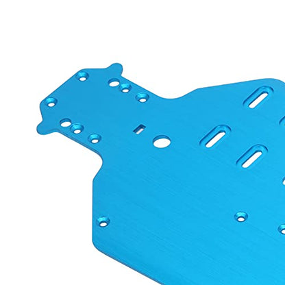 Aluminum Alloy Chassis Bottom Plate Replacement Upgrade Parts for HSP 94122 1/10 RC Car (Blue) - color: Blue