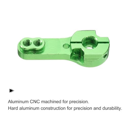 MECCANIXITY Aluminum Alloy 25T Steering Servo Arm Horn Green for DIY RC Car/Boat/Airplane Boat Accessories 2 Pcs - color: Green
