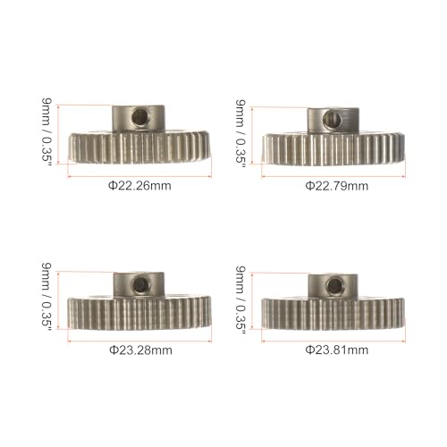 HARFINGTON 48P Hardened Pinion Motor Gear Set 4pcs 40T 41T 42T 43T Fit 1/8 inch RC Motor Shaft 48 Pitch 7075 Aluminum Gears for RC Car, with Hex Key - style: 40T 41T 42T 43T