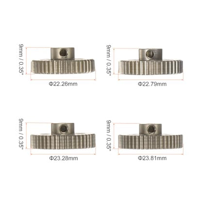 HARFINGTON 48P Hardened Pinion Motor Gear Set 4pcs 40T 41T 42T 43T Fit 1/8 inch RC Motor Shaft 48 Pitch 7075 Aluminum Gears for RC Car, with Hex Key - style: 40T 41T 42T 43T