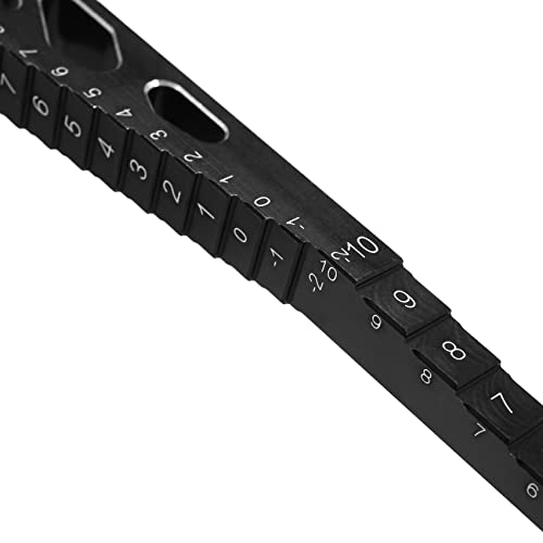 RC Model Car Metal Ride Height Droop Gauge Adjuster Ruler Measuring Tool for 1/8 1/10 1/12 RC Car,Black