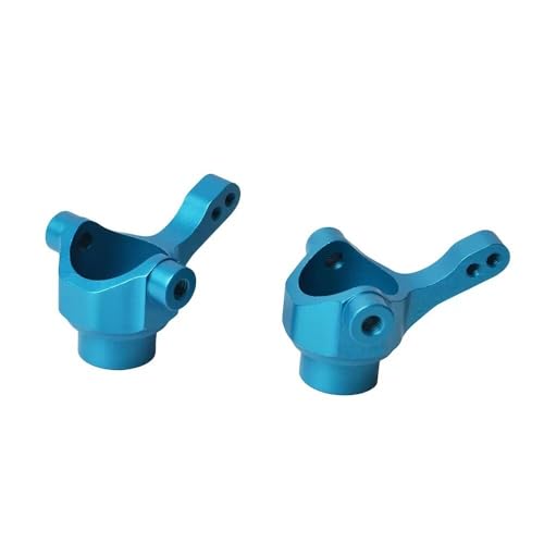 Front Steering Cup for Tamiya TT02B TT02BR TT-02B MS DF02 1/10 RC Car Aluminum Front Steering Knuckles Carrier Blocks (Blue) - color: Blue