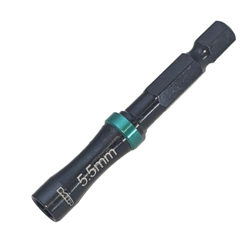 MIP Nut Driver 1/4" Drive Bit Speed Tip For Small Drills for Traxxas Arrma Axial Losi Redcat RC Quadcopter Helicopter FPV Racing Drone Models (5.5mm) - size: 5.5mm