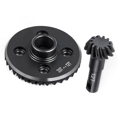 LSG TRX4 Diff Gears 12T 33T Bevel Overdrive Gear for 1/10 RC Crawler TRX6 | Underdrive Differential Gears Ring Pinion Set RC Car Upgrade Parts, 10T-35T, 11T-34T, 12T-33T