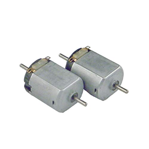 Lot of 2 Small DC Brush Motor Double Shafts 1.2V 3V 14000RPM for Model, Toys, Fan, Remote Control Devices - size: 130 DC Motor Double Shaft 2PCS