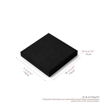 Oirlv Black Microfiber Jewelry Necklace Display Stand | Black Microfiber Display Bust, 5.51"X5.51"X0.79", Soft Protective Surface, Best for Bracelets - style: P13717