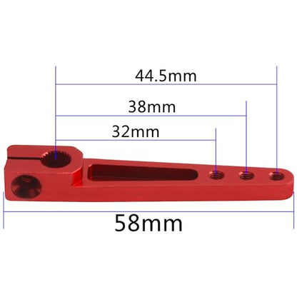 2Pack Vgoohobby 1.75inch 25T Servo Arm Horn Aluminum Long Steering Arms Compatible with Futaba Hitec Savox Power HD Servo Motors Fit RC Airplane Plane Car