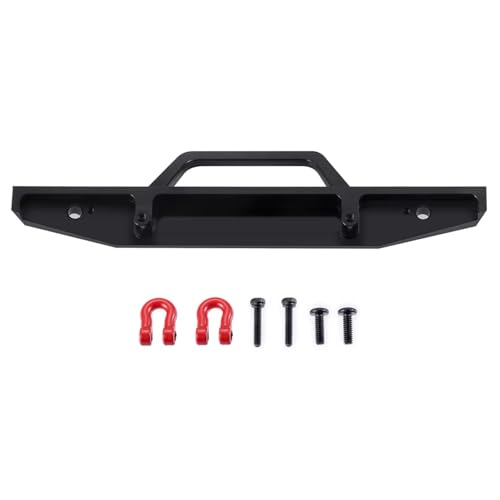 RC Bumper For TRX-4M K10 1/18 Aluminum Anti-collision Bumper With Tow Hook RC Crawler Car Upgrade Parts Accessories(Front) - size: Front