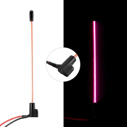 INJORA LED Whip Light Bottom Fixed for 1/18 1/24 RC (Pinkish Purple) - color: Pinkish Purple