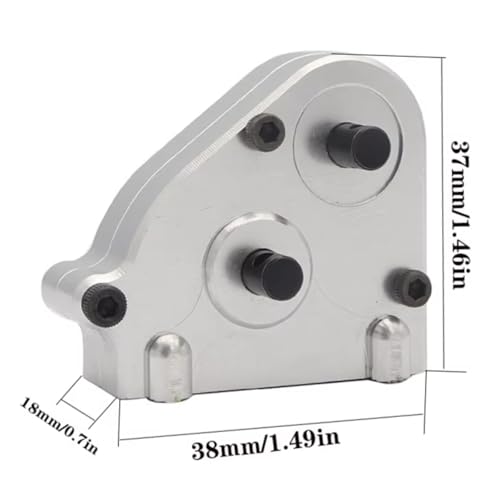 RC Upgrade Accessories for MN128 MN86 MN86S MN86K MN86KS for MN G500 1/12 Metal Transmission Gearbox Transfer Case RC Crawler Car Upgrade Parts(Silver) - color: Silver
