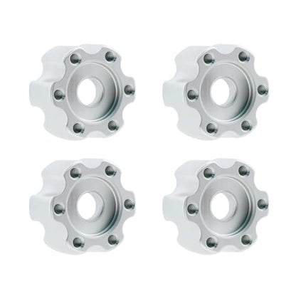 4PCS Aluminum 7mm Wheel Hex Hubs 6MM Extension Adapters for All TCRC Designed 1.0inch 1.3inch Wheel Hubs 1/18 1/24 RC Upgrades,Silver - style: 6mm Extension(Silver)